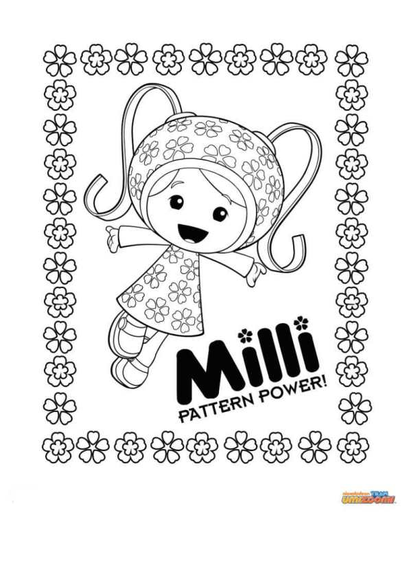 Team Umizoomi Milli Coloring Pages